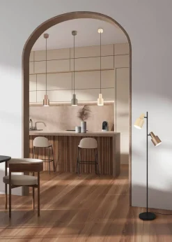 Sisustusvalaisimet^Trio Lighting riippuvalaisin Agudo 1-os E27 kahvinruskea