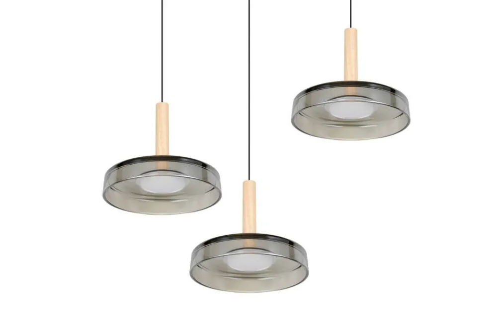 Sisustusvalaisimet^Trio Lighting riippuvalaisin Celeste LED 3-os mattamusta/kro
