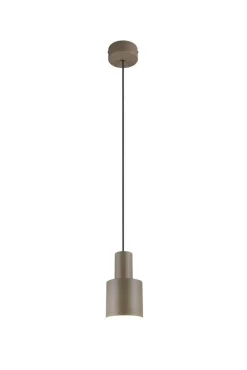 Sisustusvalaisimet^Trio Lighting riippuvalaisin Agudo 1-os E27 harmaanruskea