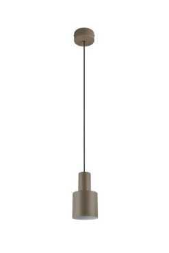 Sisustusvalaisimet^Trio Lighting riippuvalaisin Agudo 1-os E27 harmaanruskea