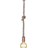 Sisustusvalaisimet^Trio Lighting riippuvalaisin Rope 1-os E27 antiikkimessinki