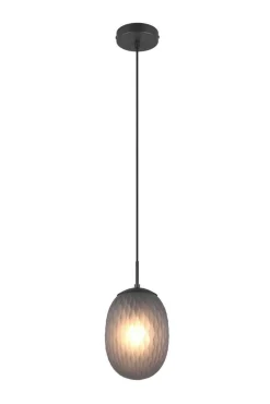 Sisustusvalaisimet^Trio Lighting riippuvalaisin Facette 1-os E27 mattamusta/sav