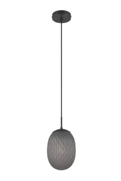 Sisustusvalaisimet^Trio Lighting riippuvalaisin Facette 1-os E27 mattamusta/sav