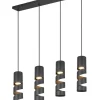 Sisustusvalaisimet^Trio Lighting riippuvalaisin Stream 4-os GU10 mattamusta