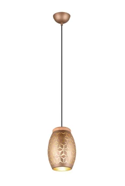 Sisustusvalaisimet^Trio Lighting riippuvalaisin Bidar 1-os E27 kahvinruskea