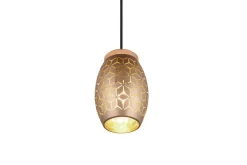 Sisustusvalaisimet^Trio Lighting riippuvalaisin Bidar 1-os E27 kahvinruskea