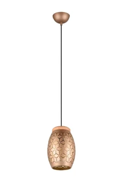 Sisustusvalaisimet^Trio Lighting riippuvalaisin Bidar 1-os E27 kahvinruskea