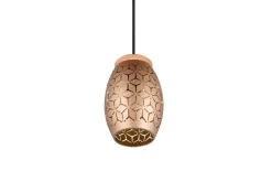 Sisustusvalaisimet^Trio Lighting riippuvalaisin Bidar 1-os E27 kahvinruskea