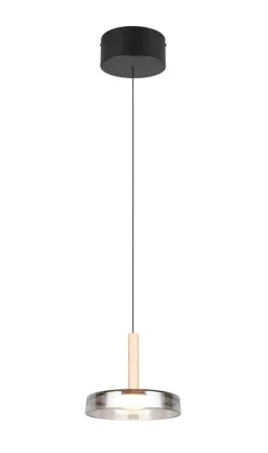Sisustusvalaisimet^Trio Lighting riippuvalaisin Celeste LED 1-os mattamusta/kro