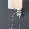 Sisustusvalaisimet^Trio Lighting seinävalaisin Hotel lukuvalolla E14 + LED valk