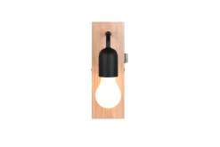 Sisustusvalaisimet^Trio Lighting seinävalaisin Arturo H2O 1-os E27 puu/mattamus