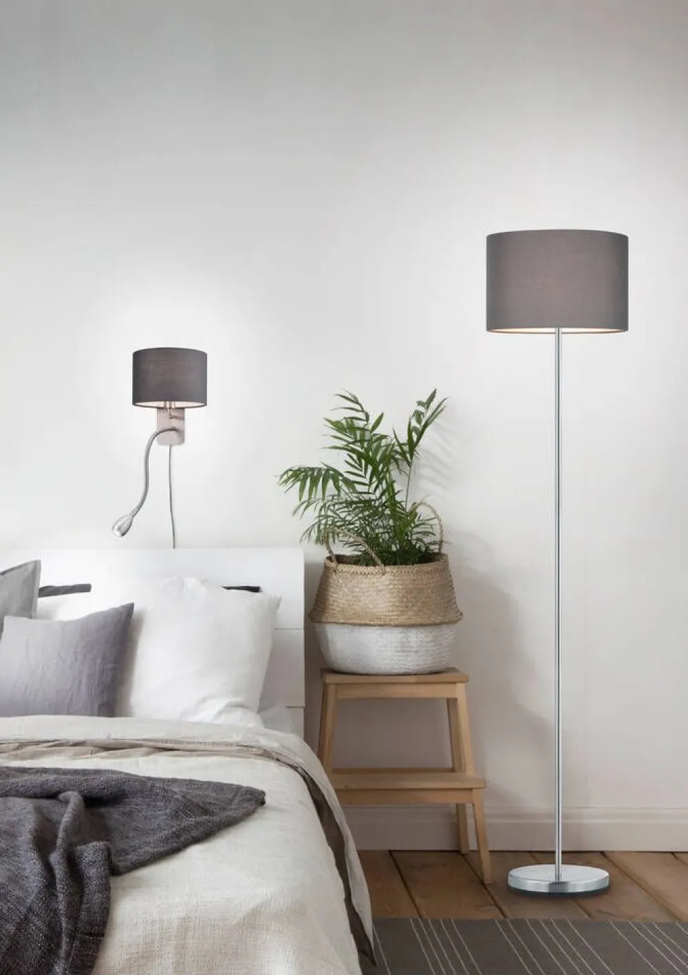 Sisustusvalaisimet^Trio Lighting seinävalaisin Hotel lukuvalolla E14 + LED harm
