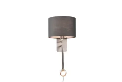 Sisustusvalaisimet^Trio Lighting seinävalaisin Hotel lukuvalolla E14 + LED harm
