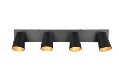 Sisustusvalaisimet^Trio Lighting spottivalaisin Sharp 4-os GU10 mattamusta/kult