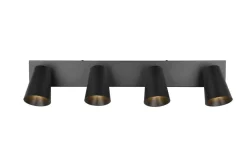 Sisustusvalaisimet^Trio Lighting spottivalaisin Sharp 4-os GU10 mattamusta/kult