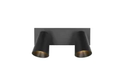 Sisustusvalaisimet^Trio Lighting spottivalaisin Sharp 2-os GU10 mattamusta/kult