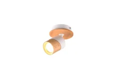 Sisustusvalaisimet^Trio Lighting spottivalaisin Aruni 1-os GU10 puu/mattavalkoi