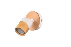 Sisustusvalaisimet^Trio Lighting spottivalaisin Aruni 1-os GU10 puu/mattavalkoi