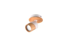 Sisustusvalaisimet^Trio Lighting spottivalaisin Aruni 1-os GU10 puu/mattavalkoi