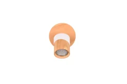 Sisustusvalaisimet^Trio Lighting spottivalaisin Aruni 1-os GU10 puu/mattavalkoi