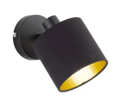 Sisustusvalaisimet^Trio Lighting spottivalaisin Tommy 1-os E14 mattamusta/kulta
