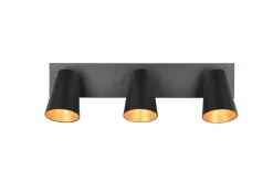 Sisustusvalaisimet^Trio Lighting spottivalaisin Sharp 3-os GU10 mattamusta/kult