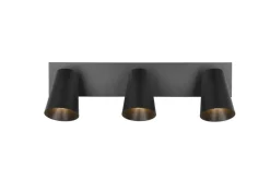 Sisustusvalaisimet^Trio Lighting spottivalaisin Sharp 3-os GU10 mattamusta/kult