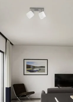 Sisustusvalaisimet^Trio Lighting spottivalaisin Tommy 2-os E14 harjattu teräs/v
