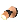 Sisustusvalaisimet^Trio Lighting spottivalaisin Aruni 1-os GU10 puu/mattamusta