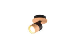 Sisustusvalaisimet^Trio Lighting spottivalaisin Aruni 1-os GU10 puu/mattamusta