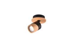 Sisustusvalaisimet^Trio Lighting spottivalaisin Aruni 1-os GU10 puu/mattamusta