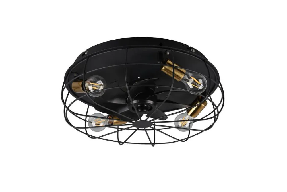 Sisustusvalaisimet^Trio Lighting tuuletinkattovalaisin Trondheim 4xE27 mattamus