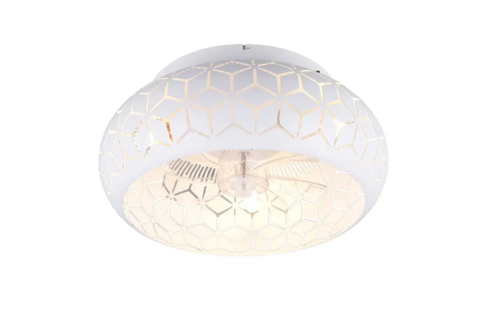 Sisustusvalaisimet^Trio Lighting tuuletinkattovalaisin Bidar 3xE27 mattavalkoin