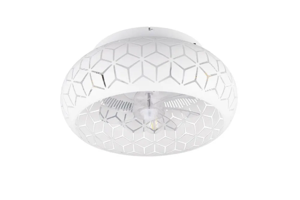 Sisustusvalaisimet^Trio Lighting tuuletinkattovalaisin Bidar 3xE27 mattavalkoin