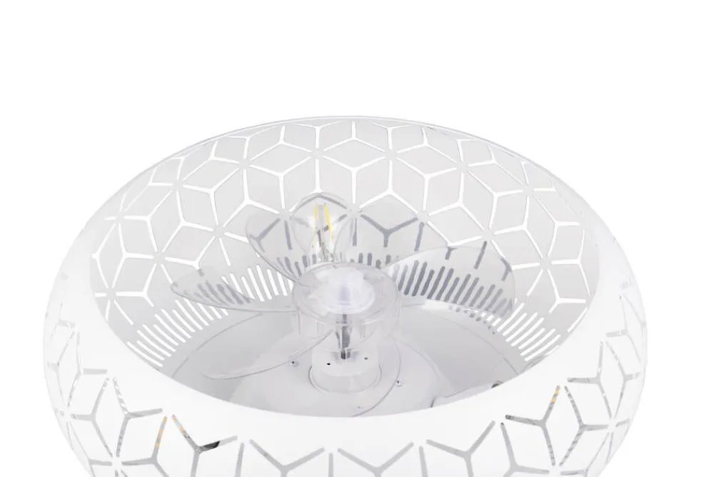 Sisustusvalaisimet^Trio Lighting tuuletinkattovalaisin Bidar 3xE27 mattavalkoin