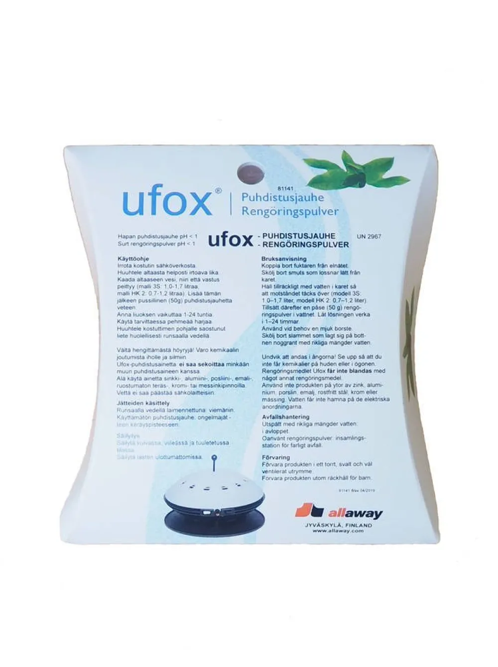 Ilmastointi|Puhdistus Ja Siivous^Ufox puhdistusjauhe 2 x 50 g