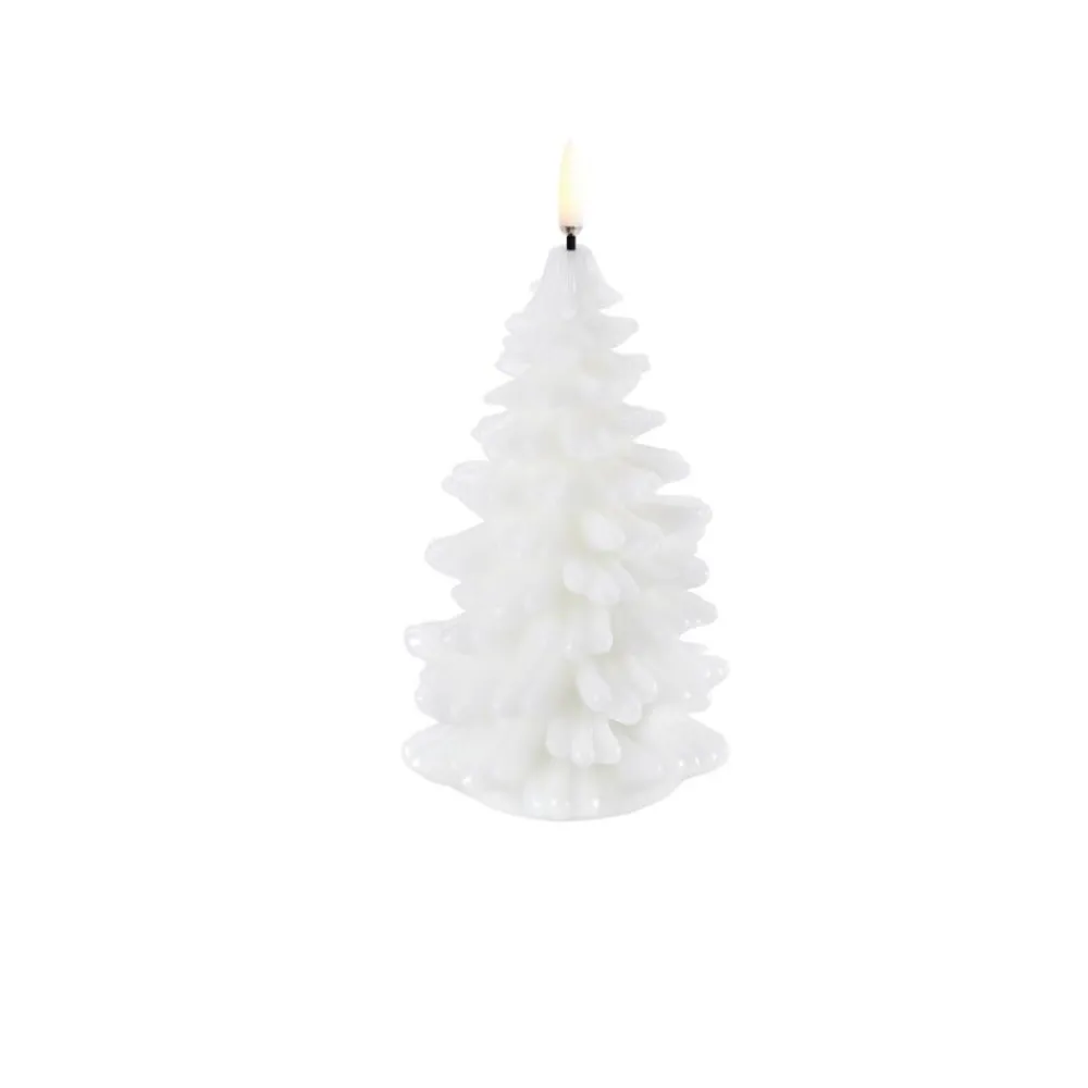 Koriste- Ja Kausivalot^Uyuni LED kynttilä kuusi 11x18 cm valkea smooth