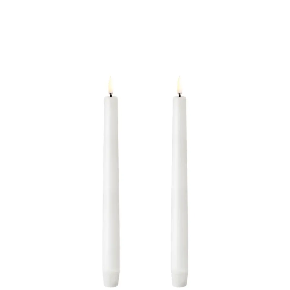 Koriste- Ja Kausivalot^Uyuni LED kynttilä 2,3x25 cm valkea smooth 2 kpl
