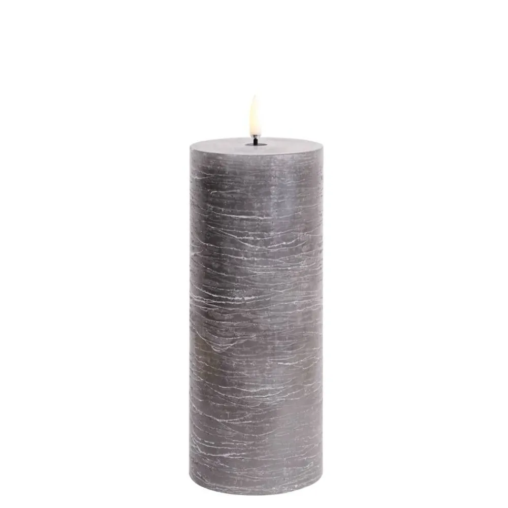 Koriste- Ja Kausivalot^Uyuni LED pöytäkynttilä 7,8x20 cm harmaa rustiikki