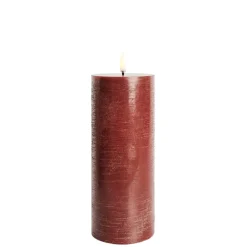 Koriste- Ja Kausivalot^Uyuni LED pöytäkynttilä 7,8x20 cm carmine red rustiikki