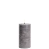 Koriste- Ja Kausivalot^Uyuni LED pöytäkynttilä 7,8x15 cm harmaa rustiikki