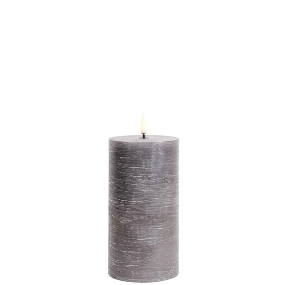 Koriste- Ja Kausivalot^Uyuni LED pöytäkynttilä 7,8x15 cm harmaa rustiikki