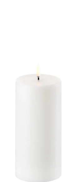 Koriste- Ja Kausivalot^Uyuni LED pöytäkynttilä 7,8x15 cm valkea smooth
