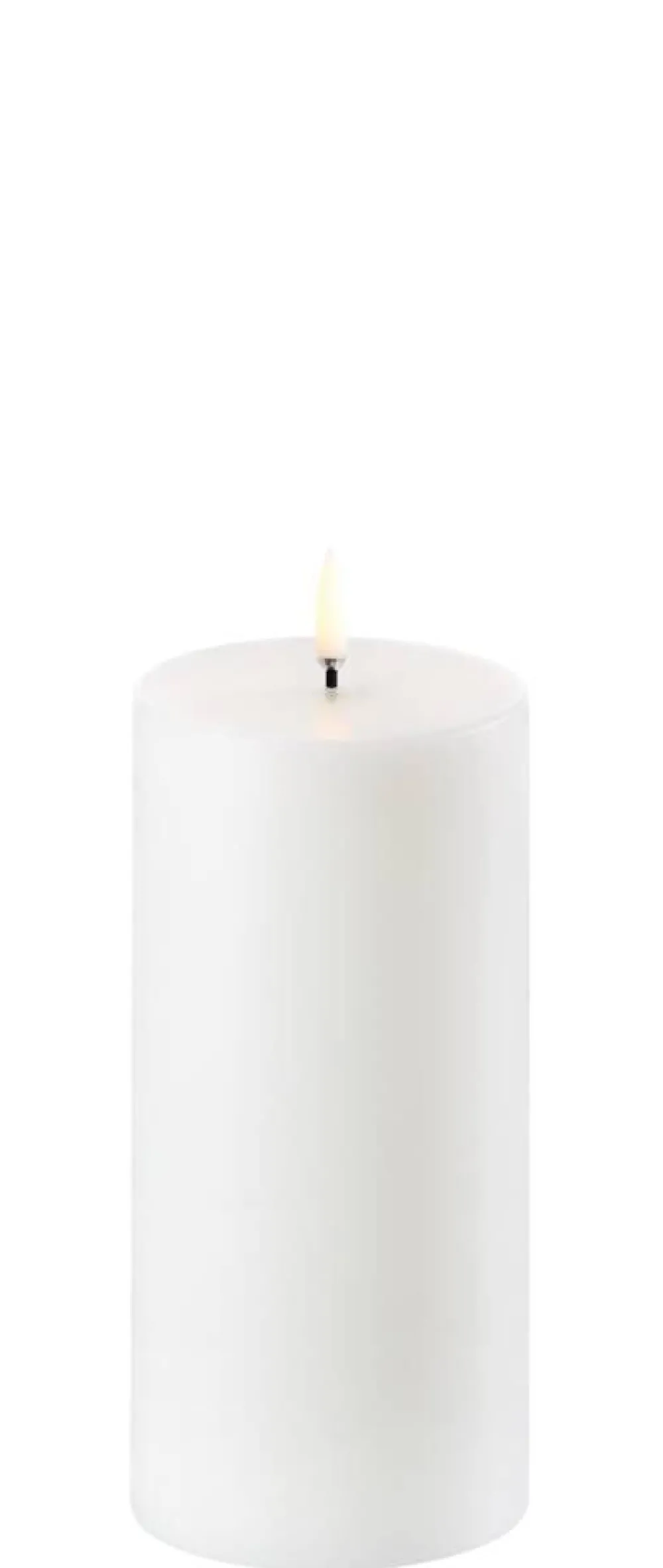 Koriste- Ja Kausivalot^Uyuni LED pöytäkynttilä 7,8x15 cm valkea smooth