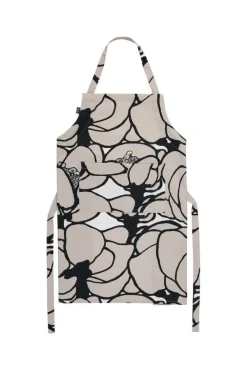 Keittiötekstiilit^Vallila Makeba esiliina 82x84 cm beige