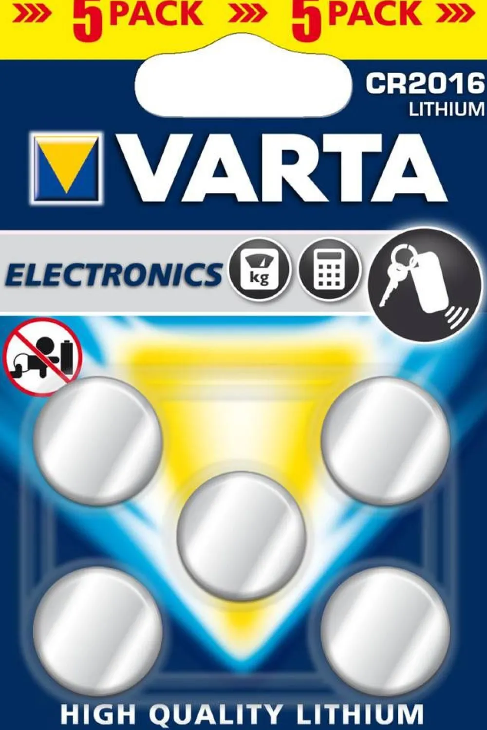 Paristot|Lamput Ja Valaisintarvikkeet^ Varta Cr2016 5kpl