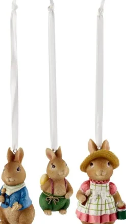 Pääsiäinen^Villeroy&Boch Easter Roikkuvakoriste Bunny Tales puput 3-osainen