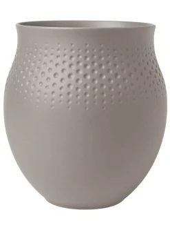 Maljakot Ja Ruukut^Villeroy&Boch Manufacture Collier vaasi 16,5x16,5x18 cm 2,64 L taupe perle