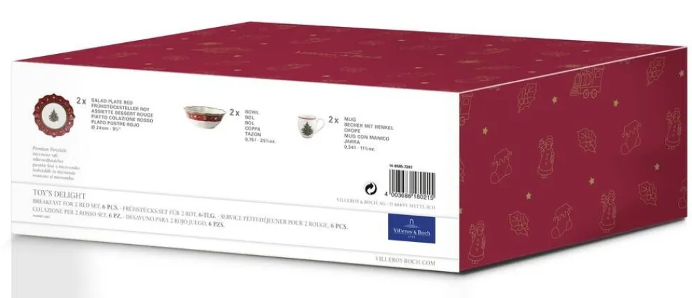 Astiat^Villeroy&Boch muut Toy's Delight aamiaissetti kahdelle 6-os.