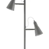 Sisustusvalaisimet^Virvatuli lattiavalaisin Solina 2-os. 155 cm mattaharmaa